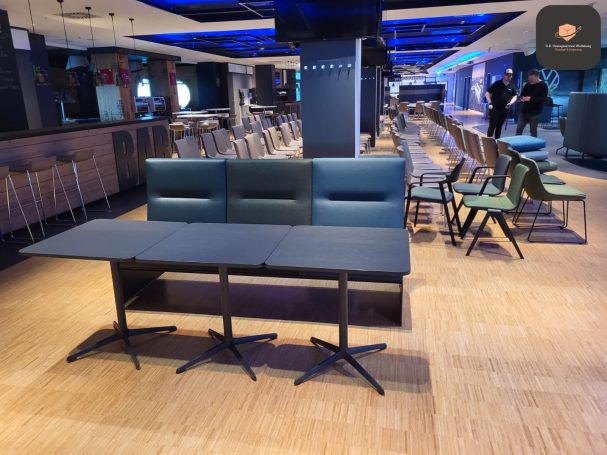 VIP Bereich Einrichtung und Montage VFL Wolfsburg.